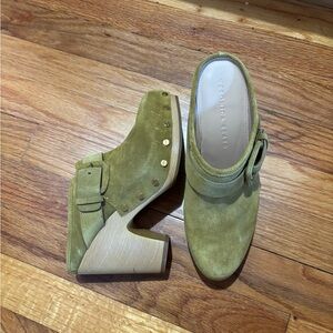 Veronica Beard Olive Clogs